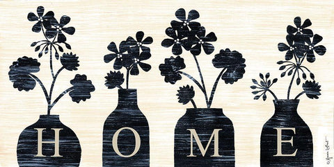 Home White Modern Wood Framed Art Print with Double Matting by LaPoint, Annie