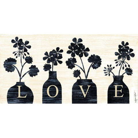 Love White Modern Wood Framed Art Print by LaPoint, Annie