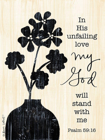 My God White Modern Wood Framed Art Print with Double Matting by LaPoint, Annie