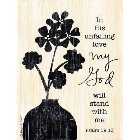 My God Black Modern Wood Framed Art Print by LaPoint, Annie