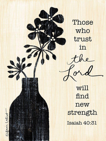 I Trust Him Black Ornate Wood Framed Art Print with Double Matting by LaPoint, Annie