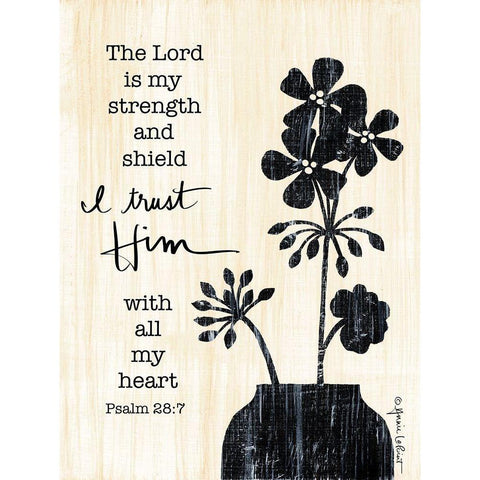 The Lord Black Modern Wood Framed Art Print with Double Matting by LaPoint, Annie