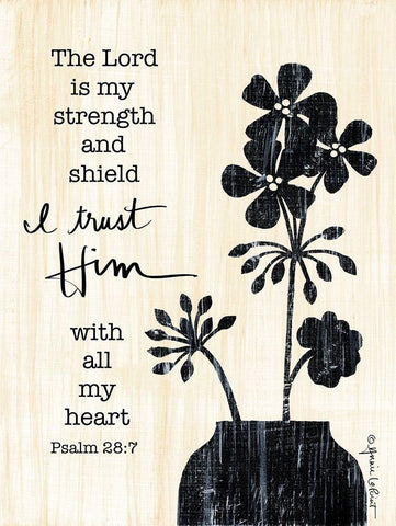 The Lord White Modern Wood Framed Art Print with Double Matting by LaPoint, Annie