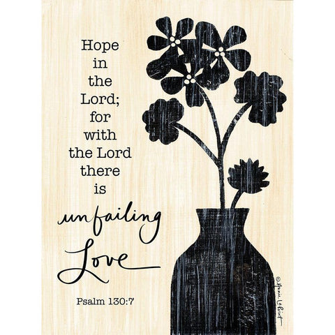 Unfailing Love Black Modern Wood Framed Art Print with Double Matting by LaPoint, Annie