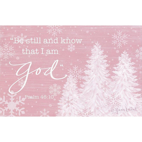 Be Still and Know White Modern Wood Framed Art Print by LaPoint, Annie