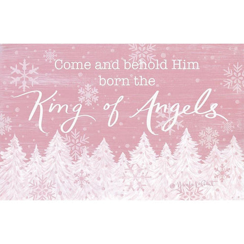 King of Angels Black Modern Wood Framed Art Print with Double Matting by LaPoint, Annie