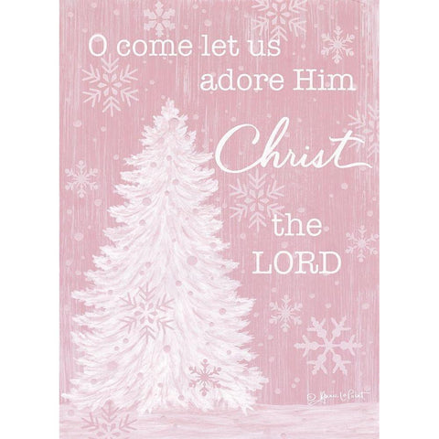 Let Us Adore Him Gold Ornate Wood Framed Art Print with Double Matting by LaPoint, Annie