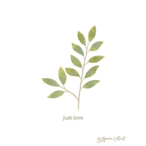 Just Love Gold Ornate Wood Framed Art Print with Double Matting by LaPoint, Annie