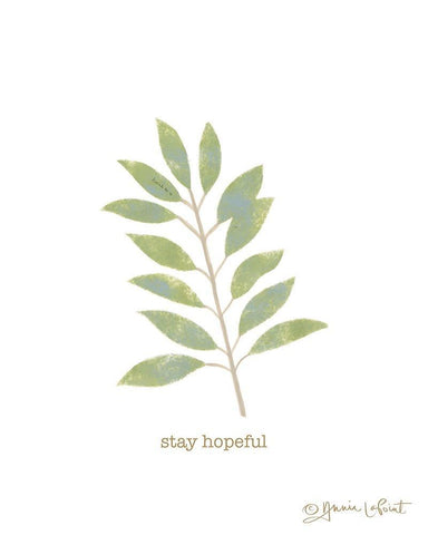 Stay Hopeful Black Ornate Wood Framed Art Print with Double Matting by LaPoint, Annie
