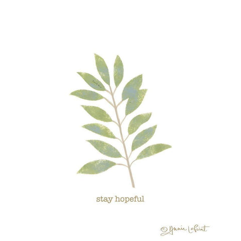 Stay Hopeful White Modern Wood Framed Art Print by LaPoint, Annie