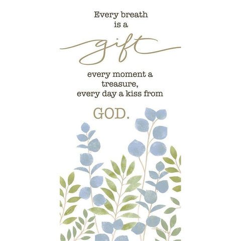 Every Breath is a Gift Black Modern Wood Framed Art Print with Double Matting by LaPoint, Annie