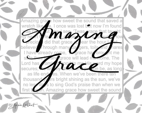 Amazing Grace White Modern Wood Framed Art Print with Double Matting by LaPoint, Annie