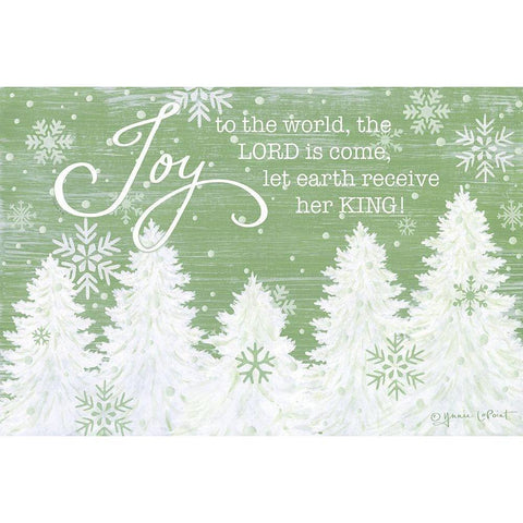 Joy to the World Gold Ornate Wood Framed Art Print with Double Matting by LaPoint, Annie