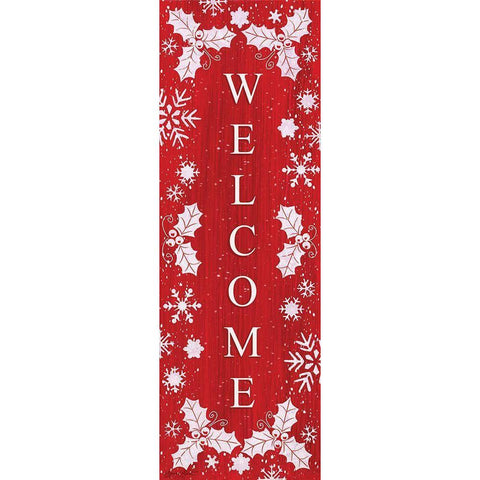 Christmas Welcome Black Modern Wood Framed Art Print with Double Matting by LaPoint, Annie