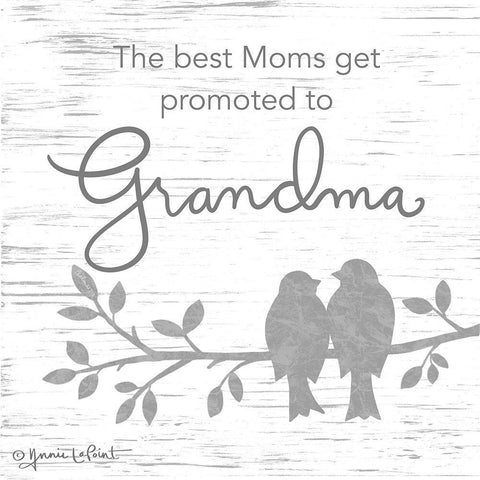 Promoted to Grandma Black Ornate Wood Framed Art Print with Double Matting by LaPoint, Annie
