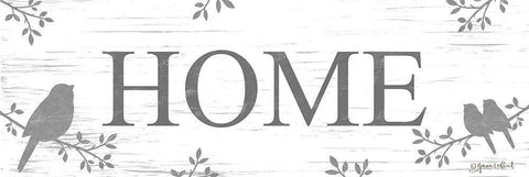 Home Black Ornate Wood Framed Art Print with Double Matting by LaPoint, Annie