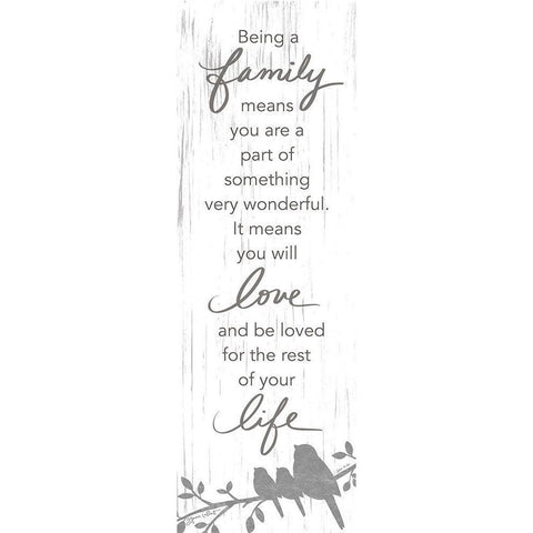 Being a Family White Modern Wood Framed Art Print by LaPoint, Annie