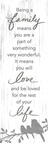 Being a Family White Modern Wood Framed Art Print with Double Matting by LaPoint, Annie