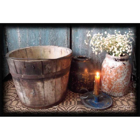 Country Shelf White Modern Wood Framed Art Print by Smith, Anthony