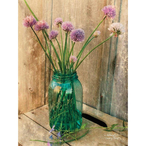 Country Chives Gold Ornate Wood Framed Art Print with Double Matting by Smith, Anthony