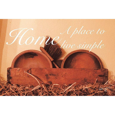 Home a Place to Live Simple Black Modern Wood Framed Art Print with Double Matting by Smith, Anthony