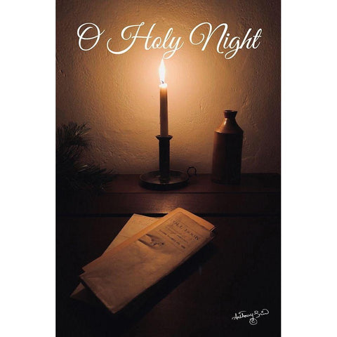 O Holy Night White Modern Wood Framed Art Print by Smith, Anthony