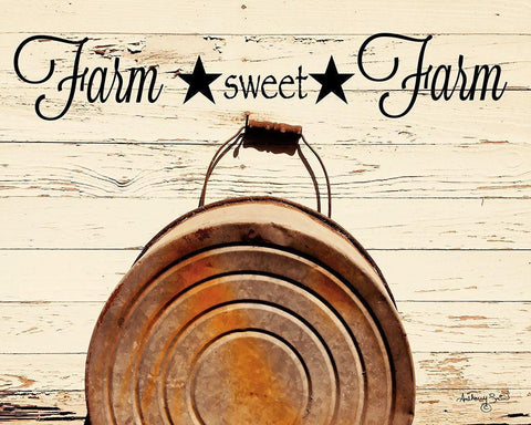 Farm Sweet Farm White Modern Wood Framed Art Print with Double Matting by Smith, Anthony