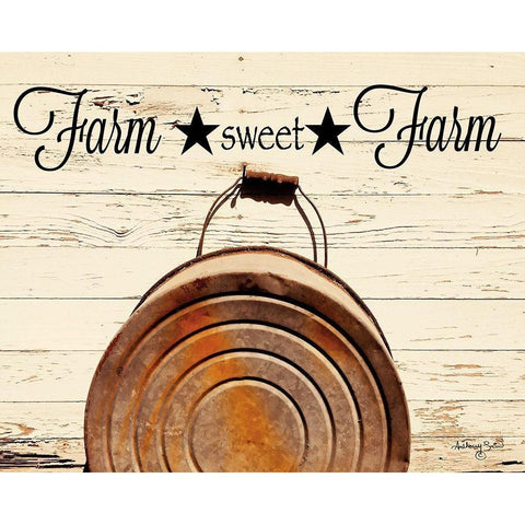 Farm Sweet Farm Black Modern Wood Framed Art Print by Smith, Anthony