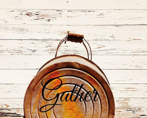 Gather White Modern Wood Framed Art Print with Double Matting by Smith, Anthony