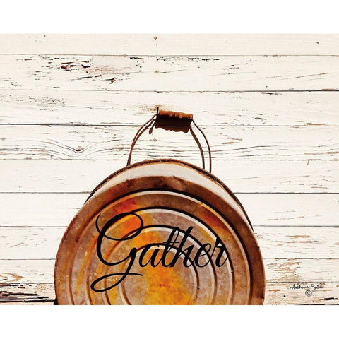 Gather Black Modern Wood Framed Art Print with Double Matting by Smith, Anthony