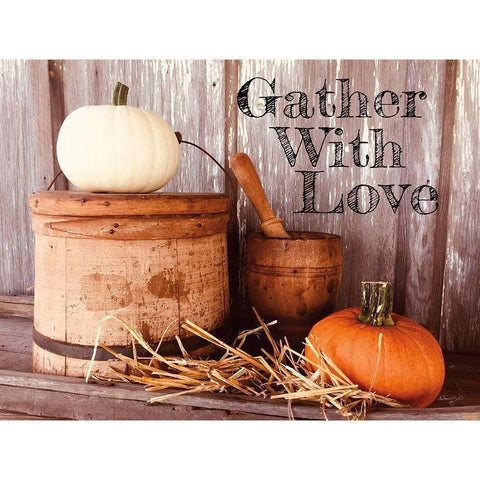 Gather with Love Gold Ornate Wood Framed Art Print with Double Matting by Smith, Anthony