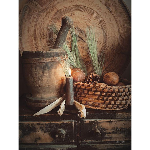 The Simpler Thyme Black Modern Wood Framed Art Print by Smith, Anthony