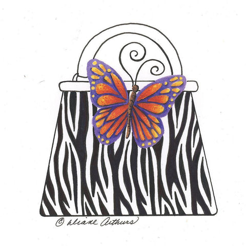 Blue And White China Pots Floral White Modern Wood Framed Art Print by Kater, Diane