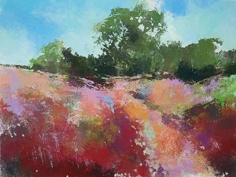 Beautiful Path Black Ornate Wood Framed Art Print with Double Matting by Thouthip, Anne