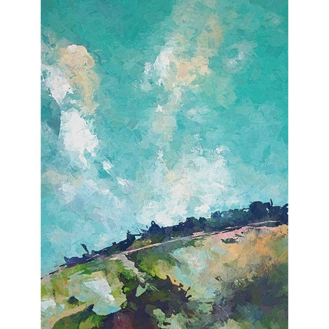 Heart Cloud White Modern Wood Framed Art Print by Thouthip, Anne