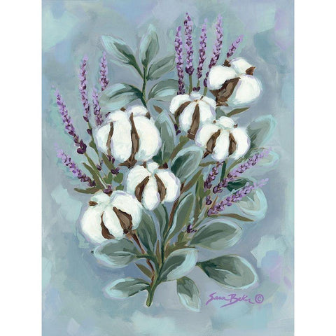Lavender in the Light I White Modern Wood Framed Art Print by Baker, Sara