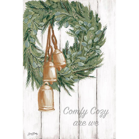 Copper Bells Ring White Modern Wood Framed Art Print by Baker, Sara