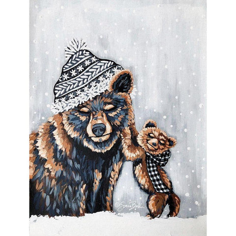 I Love You Beary Much Gold Ornate Wood Framed Art Print with Double Matting by Baker, Sara