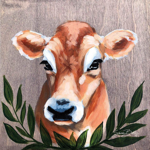 Bessie White Modern Wood Framed Art Print by Baker, Sara