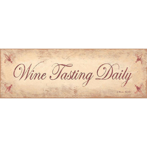 Wine Tasting Daily Gold Ornate Wood Framed Art Print with Double Matting by Barton, Becca