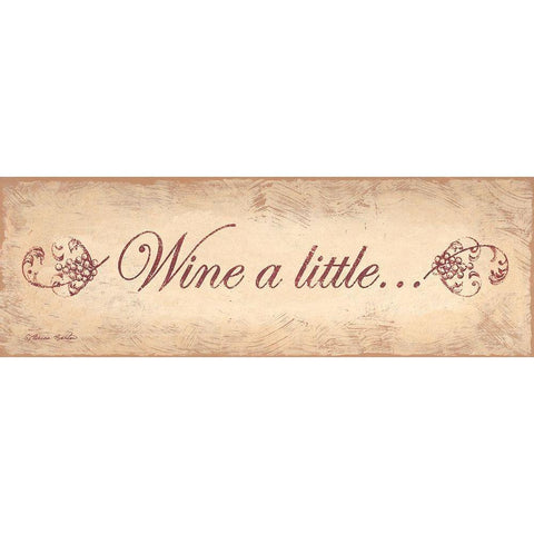 Wine a Little White Modern Wood Framed Art Print by Barton, Becca