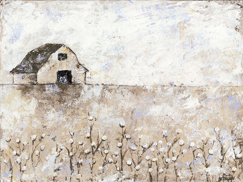 Cotton Farms Black Ornate Wood Framed Art Print with Double Matting by Hallowell, Britt
