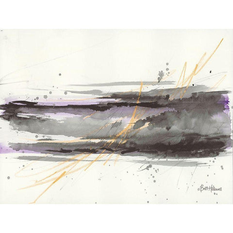 Simplification Series IV Gold Ornate Wood Framed Art Print with Double Matting by Hallowell, Britt