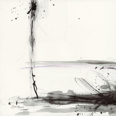 Simplification Series V White Modern Wood Framed Art Print by Hallowell, Britt