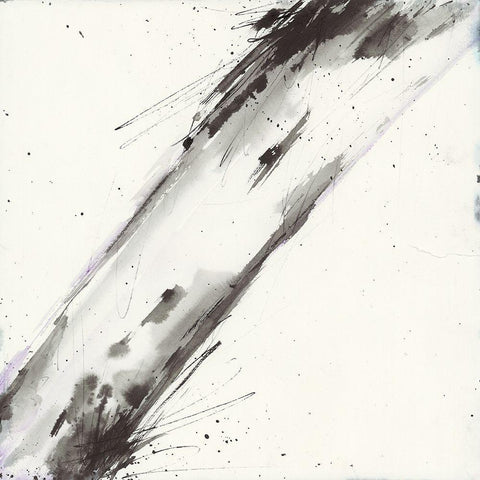 Simplification Series VI Black Ornate Wood Framed Art Print with Double Matting by Hallowell, Britt