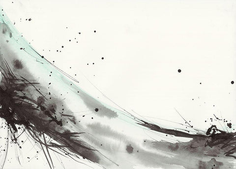 Simplification Series VII Black Ornate Wood Framed Art Print with Double Matting by Hallowell, Britt