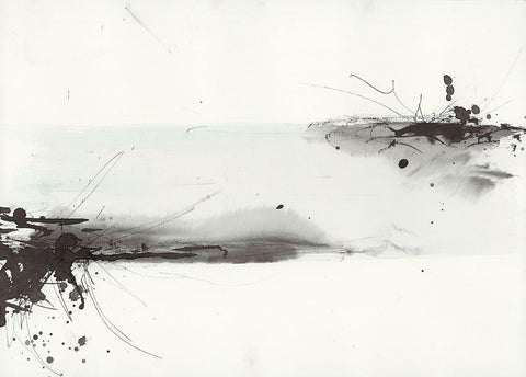 Simplification Series VIII Black Ornate Wood Framed Art Print with Double Matting by Hallowell, Britt