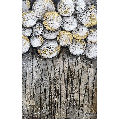 Bubble Trees in White White Modern Wood Framed Art Print by Hallowell, Britt