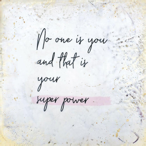 No One is You White Modern Wood Framed Art Print with Double Matting by Hallowell, Brit