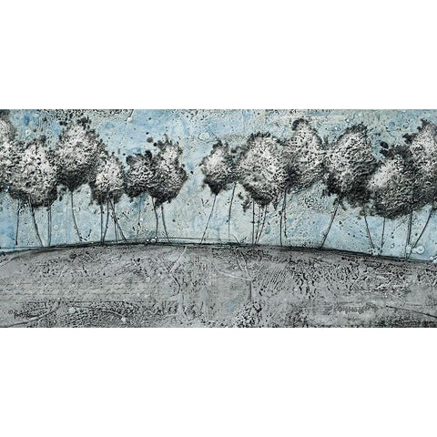 A Route of Silver     White Modern Wood Framed Art Print by Hallowell, Britt